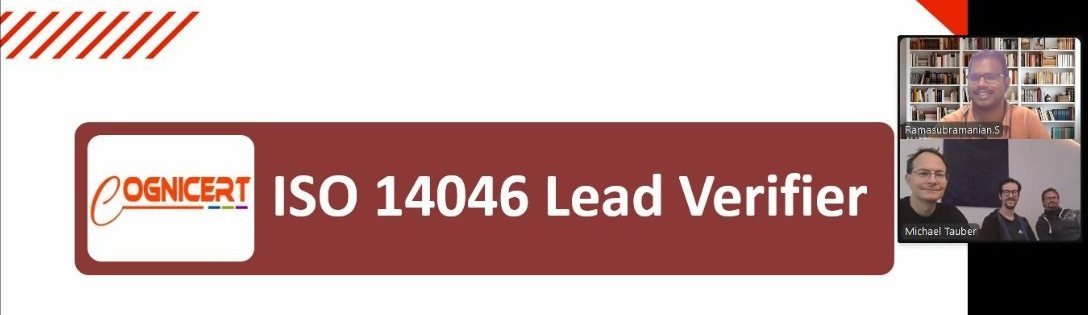 ISO 14046 Water Footprint Lead Verifier course session with participants online